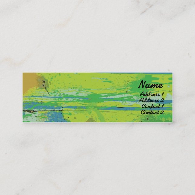 Green Lips - Skinny Mini Business Card (Front)