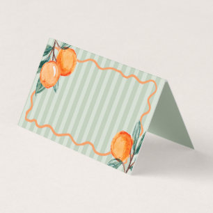 Green Little Cutie Citrus Party Table Place Cards