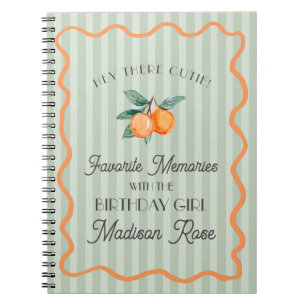 Green Little Cutie Favourite Memories Birthday Notebook