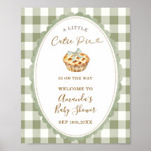 Green Little Cutie Pie Baby Shower Welcome