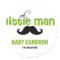 Green Little Man Moustache Baby Shower Sticker
