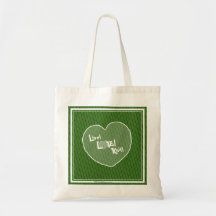 GREEN Live! Love! Knit! Sweetie♥Heart Tote Bag