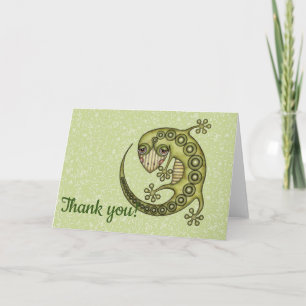 Green Lizard Card