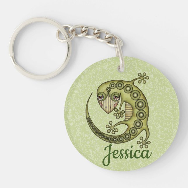 Green Lizard Keychain (Front)