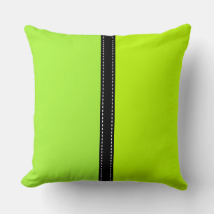 Green Lizard & Lime Solid Colour Background Throw Pillow