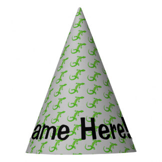 Green Lizard Party Hat