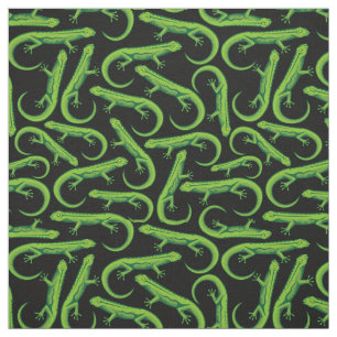 Green Lizard Pattern Fabric