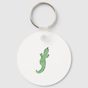 Green Lizzard Keychain