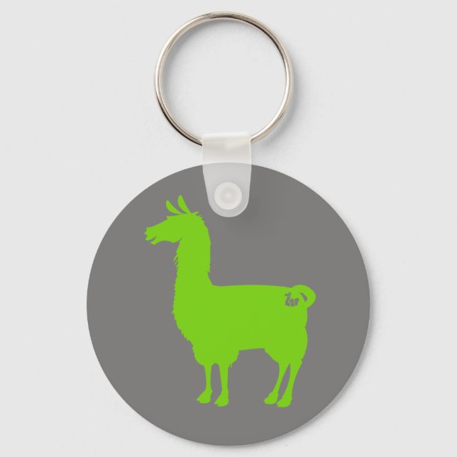 Green Llama Keychain (Front)