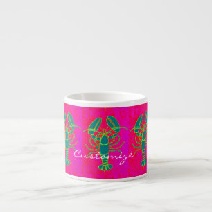 green lobster pink Thunder_Cove Espresso Cup