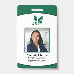 Green Logo Business Employee Photo ID Badge