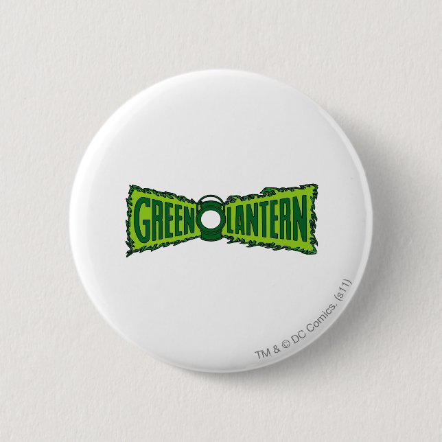 Green Logo Flames 2 Inch Round Button (Front)