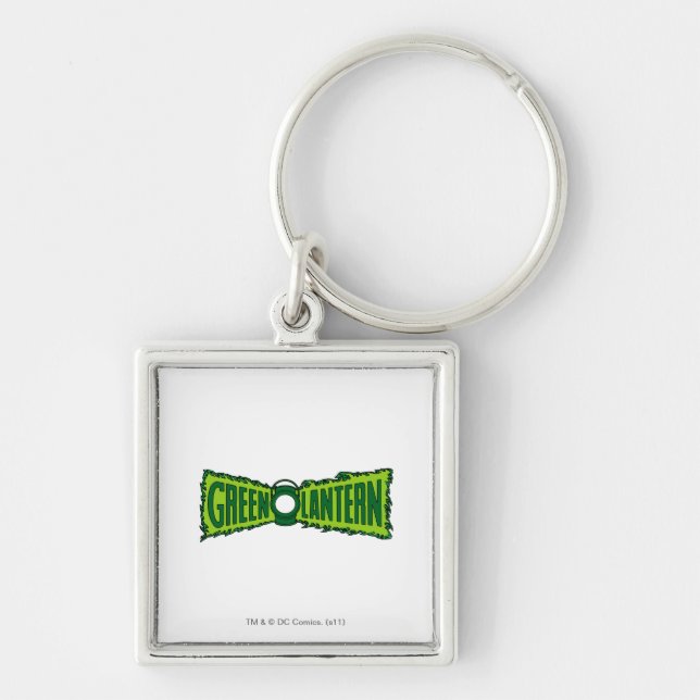 Green Logo Flames Keychain (Front)