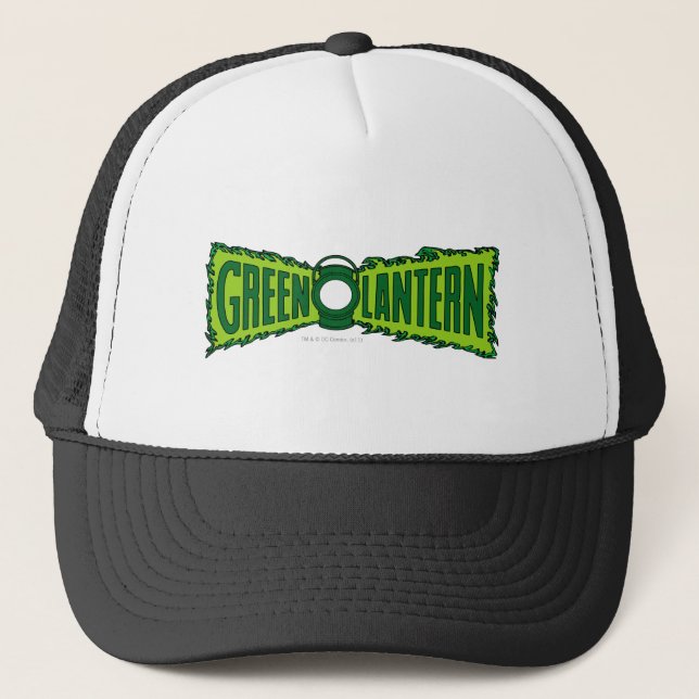 Green Logo Flames Trucker Hat (Front)