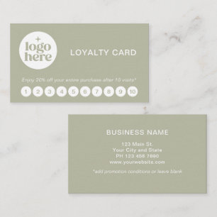 Green Logo Professional Discount Loyalty Card