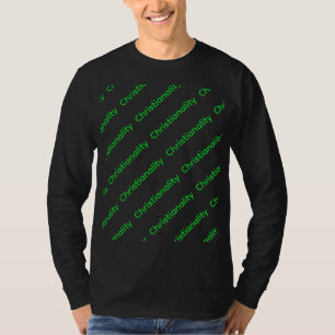 Green logo repeat on blk long sleeve. T-Shirt