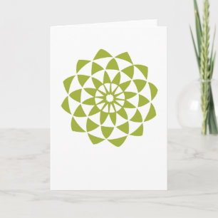 Green Lotus Flower Card