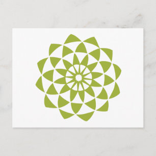 Green Lotus Flower Postcard