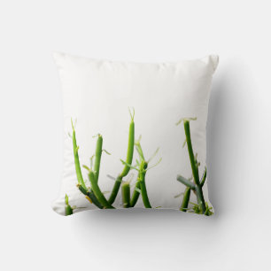 Green love throw pillow