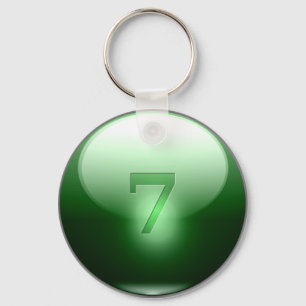 Green Lucky 7 Keychain