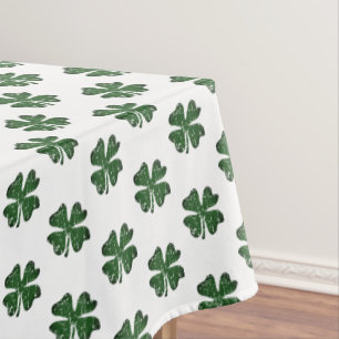 Green lucky clover print St Patrick's Day party Tablecloth
