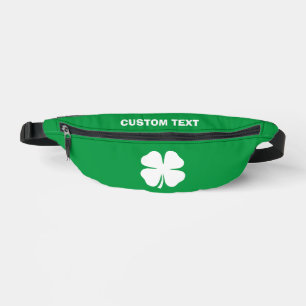 Green lucky clover St Patrick's Day fanny pack bag