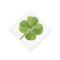Green lucky Four-leaf clover Shamrock hand painted