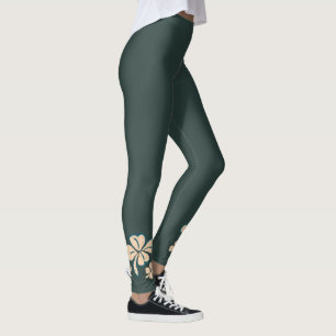 Green Lucky Shamrock Clover St. Patrick`s Day Legg Leggings