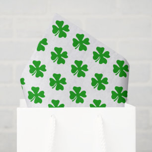 Green lucky shamrock St Patrick's Day tissue paper
