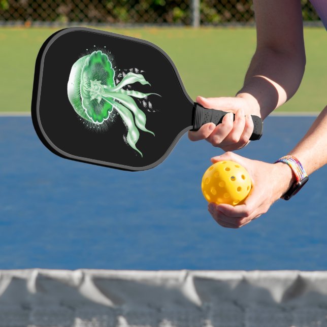 Green Luminescent Jellyfish Pickleball Paddle (Insitu)