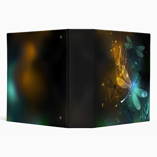 Green luminous dragonfly flight binder (Background)