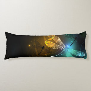 Green luminous dragonfly flight body pillow
