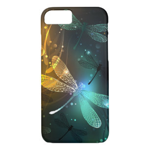 Green luminous dragonfly flight Case-Mate iPhone case