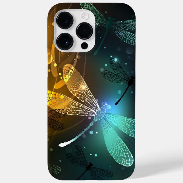 Green luminous dragonfly flight Case-Mate iPhone case (Back)