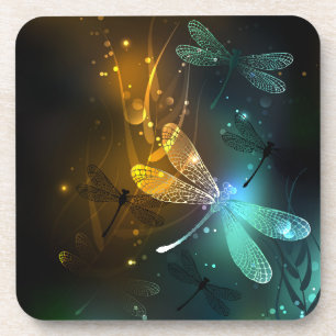 Green luminous dragonfly flight coaster