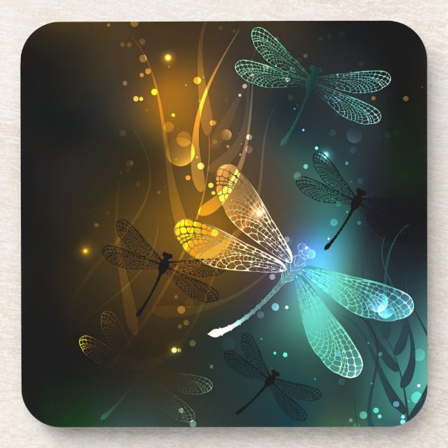 Green luminous dragonfly flight coaster (Front)