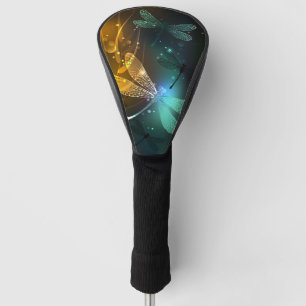 Green luminous dragonfly flight golf head cover