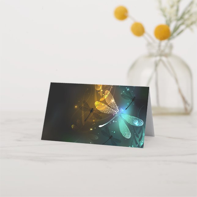 Green luminous dragonfly flight loyalty card (Front)