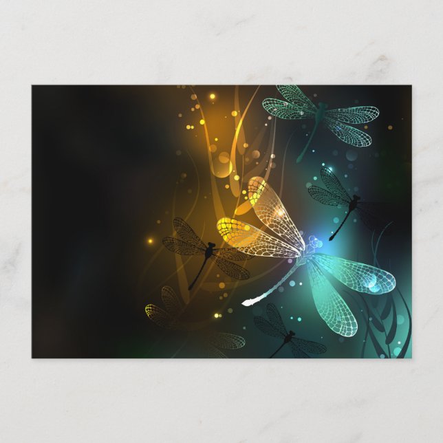 Green luminous dragonfly flight menu (Front)