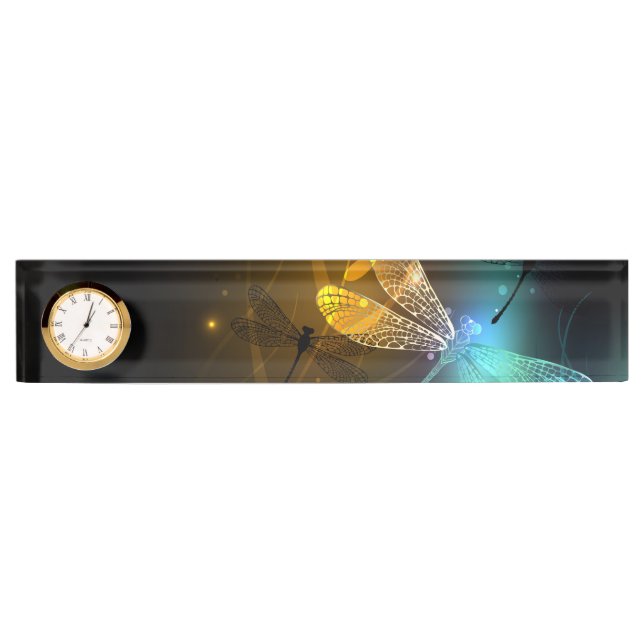 Green luminous dragonfly flight nameplate (Front)