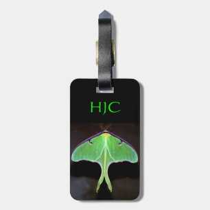 Green Luna Moth Luggage Tag