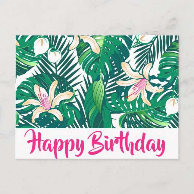 Green lush plants postcard (Front)