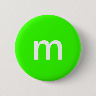 Green m&m 2 inch round button