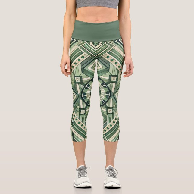 Green Machine Capri Leggings (Front)
