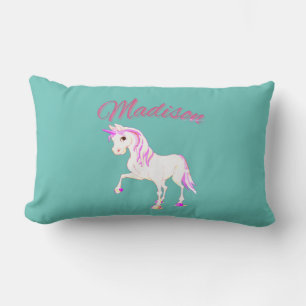 Green "Madison Personalized Name Lumbar Pillow