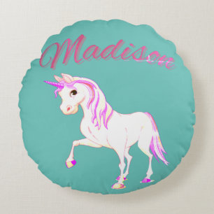 Green "Madison" Personalized Name Throw Pillow