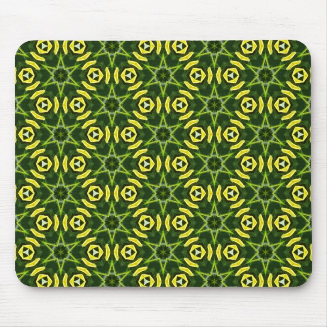 Green Magic Society Pattern Mouse Pad (Front)