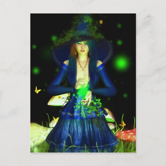 Green Magick Postcard (Front)