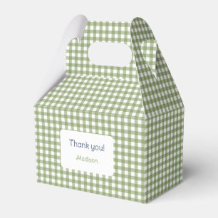 Green - Make My Daisy Gingham Favor Box