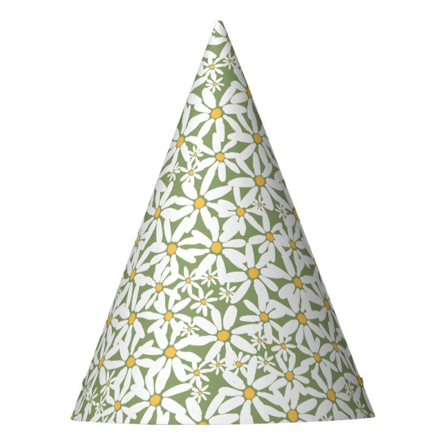 Green - Make My Daisy Party Hat (Front)